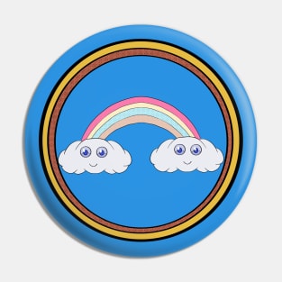 Clouds and rainbow Pin