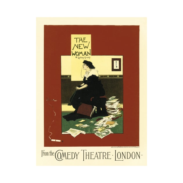 THE NEW WOMAN From The Comedy Theatre London by Artist Albert George Morrow by vintageposters