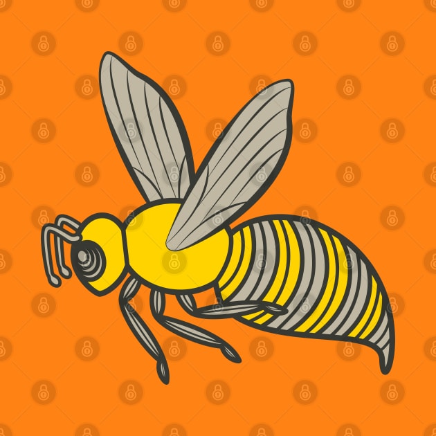 RETRO BUGS BUMBLEBEE Cute Friendly Graphic Cartoon Bee Bug - UnBlink Studio by Jackie Tahara by UnBlink Studio by Jackie Tahara