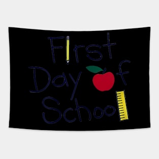 Happy First Day Of School Teachers Students Parents Tapestry