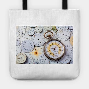 Beautiful Pocket Watch On Old Dials Tote