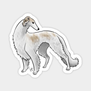 Dog - Borzoi - Tan and White Magnet