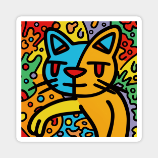 Cat in POP Art Magnet