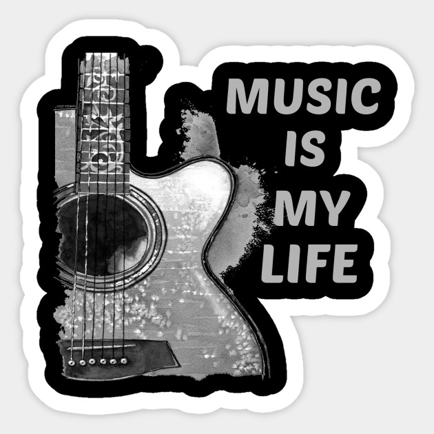 Music Is My Life Music Sticker Teepublic