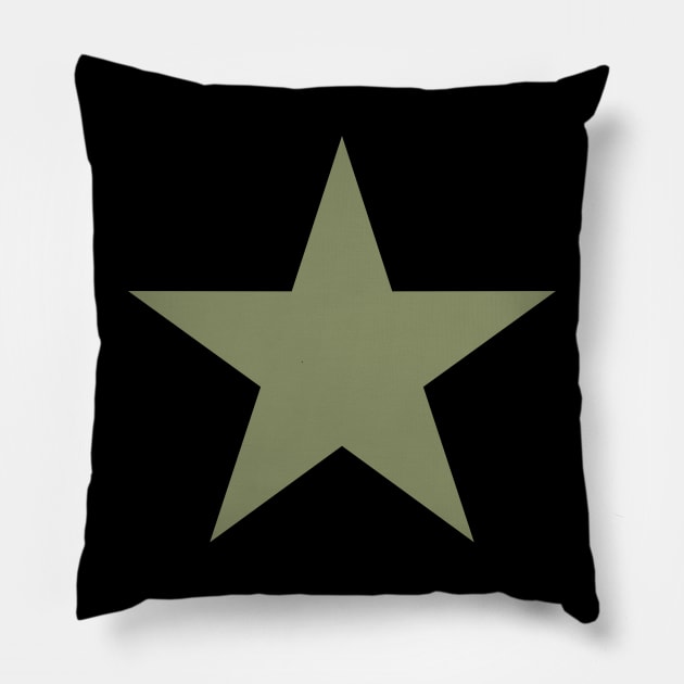 Green Tactical five-pointed star Pillow by FAawRay