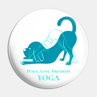 Peace, Love, Freedom, Yoga Pin