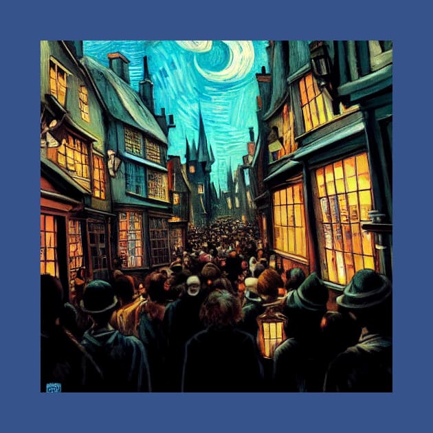 Starry Night in Diagon Alley by Grassroots Green