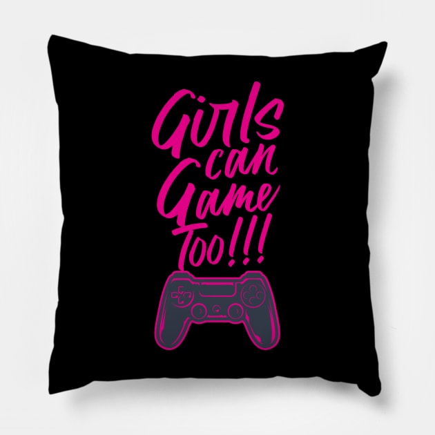 Gamer Girl Pillow by adcastaway