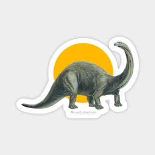 Brontosaurus Cut Out (with Orange Disc) Magnet