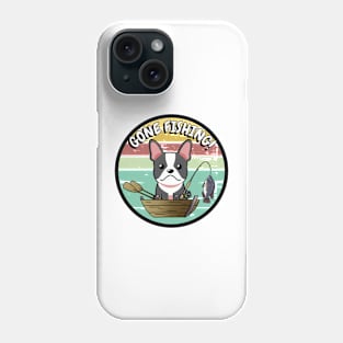 Cute french bulldog has gone fishing Phone Case