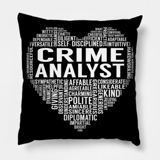 Crime Analyst Heart Pillow