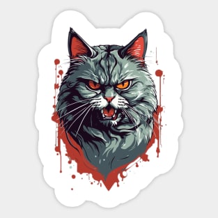 Don't Angry mew funny cat sticker Sticker for Sale by SFmerch