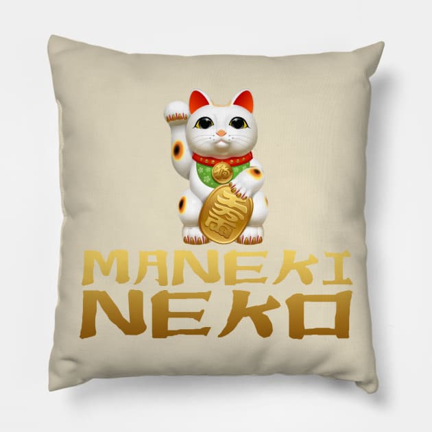 Maneki Neko Pillow by Jaguir