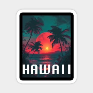 Hawaii Sunset Design Magnet