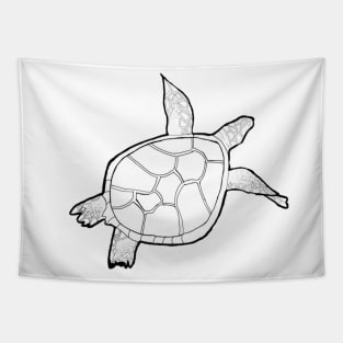 Beautiful swimming turtle Tapestry