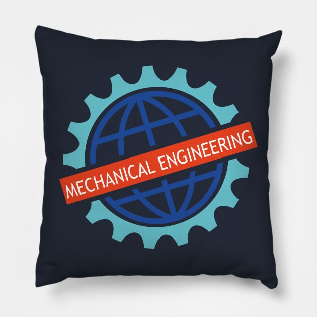 Best mechanical engineering text and logo Pillow by PrisDesign99
