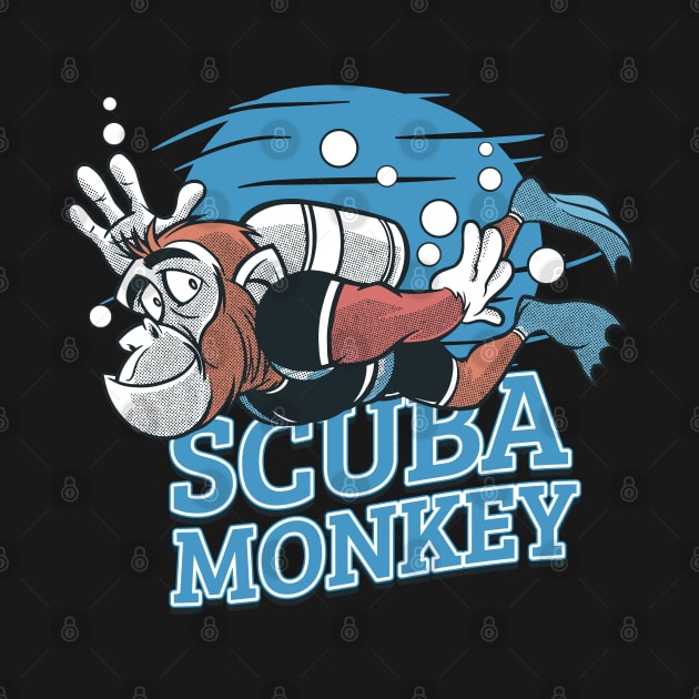 Scuba Monkey - Scuba Diving Chimp by RuftupDesigns