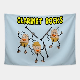 Clarinet Rocks Tapestry