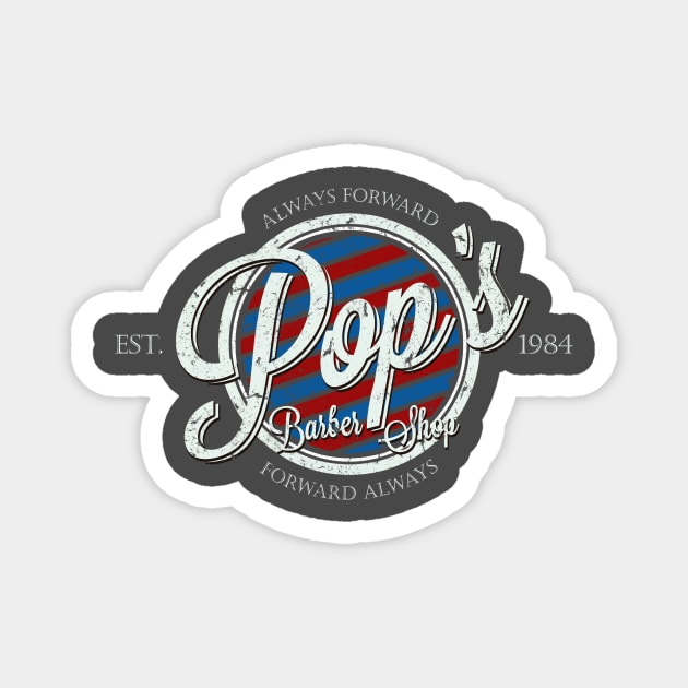 POP'S BARBER SHOP Magnet by Skullpy