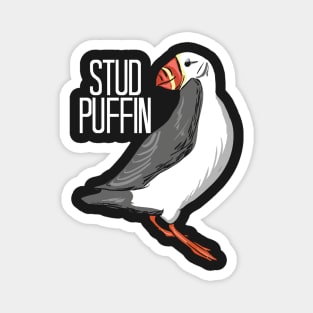 SEABIRD: Stud Puffin funny animal shirt gift Magnet