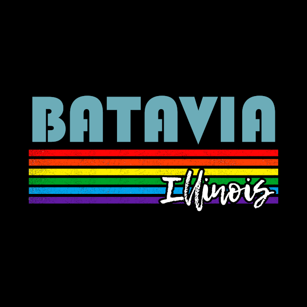 Batavia Illinois Pride Shirt Batavia LGBT Gift LGBTQ Supporter Tee Pride Month Rainbow Pride Parade by NickDezArts