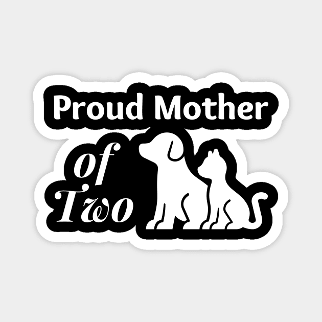 Proud Mother of Two 01a Magnet by RakentStudios