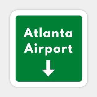 Hartsfield-Jackson Atlanta Airport Green Sign Magnet