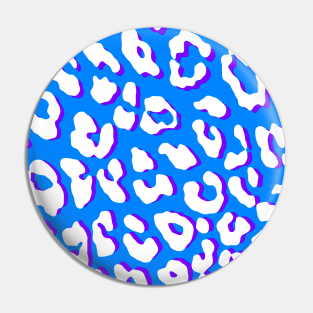 White Leopard Print Blue Purple Pin