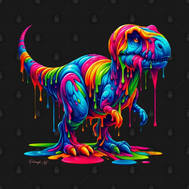 Colorful melting Dino Designe #1 by Farbrausch Art