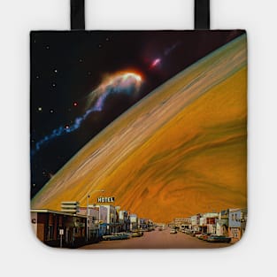 Nebula Street - Space Collage, Retro Futurism, Sci-Fi Tote