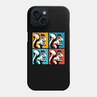 Vibrant Squirrel Splash: Pop Art Nature Fusion Phone Case