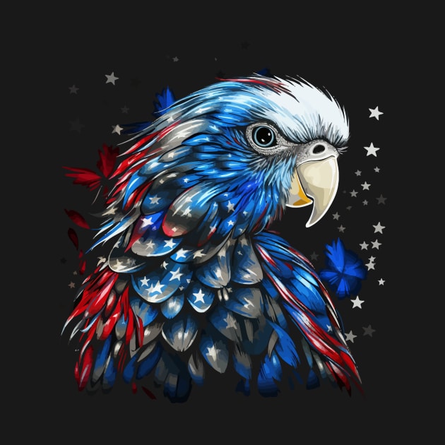 Patriotic Parakeet by JH Mart