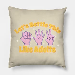 Rock Paper Scissors - Retro AL Pillow