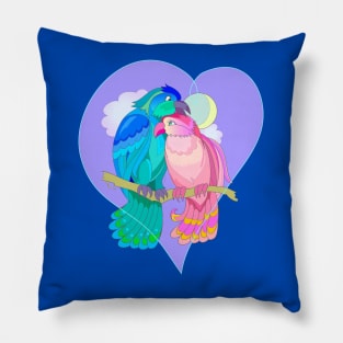 Lovebird parrots Pillow