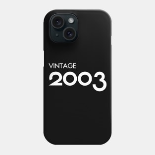 Vintage 2003 Gift 17th Birthday Party Phone Case