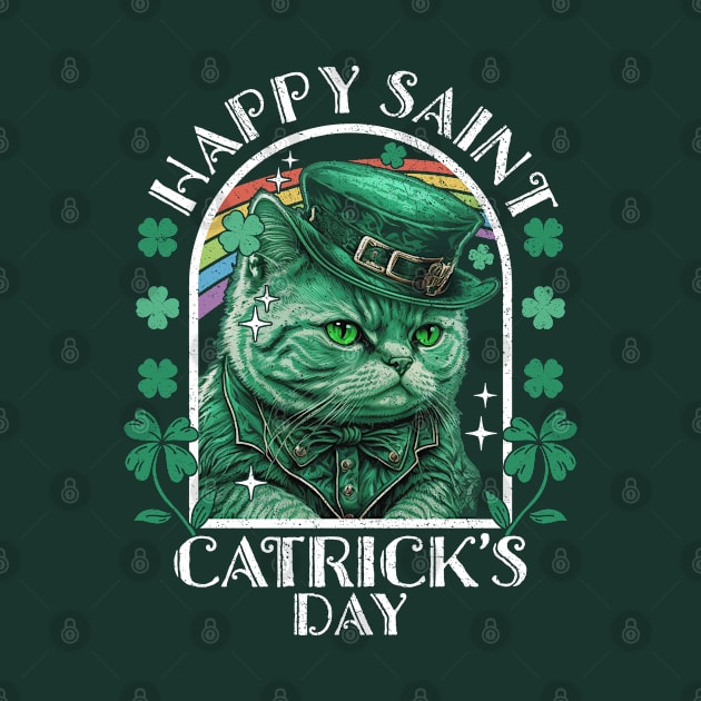 Happy Saint Catrick's Day Cat Leprechaunn by Wasabi Snake