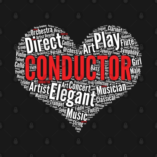 Composer Conductor Heart Shape Word Cloud Design graphic by theodoros20