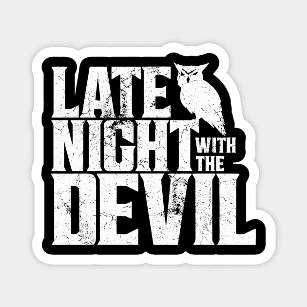 Late Night With The Devil - White Magnet by DugMcFug