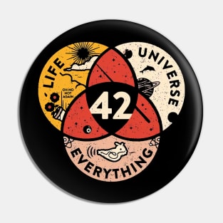 42 The Answer To Life The Universe And Everything Vintage Gfft Pin