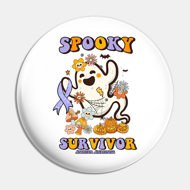 anorexia Awareness - spooky survivor ghost retro halloween Pin by JerryCompton5879