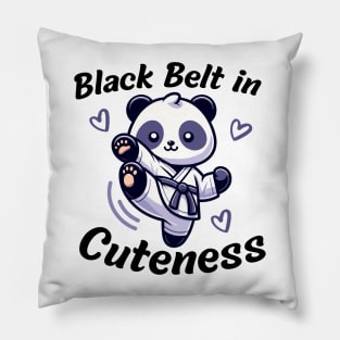 Black Belt in Cuteness- Panda Karate Martial Arts Pillow