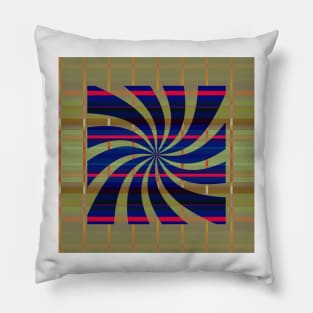 Navy Pinwheel Pillow