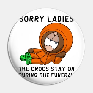 Kenny Crocs (Black Text) Pin