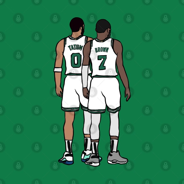 Jayson Tatum and Jaylen Brown Back-To by rattraptees