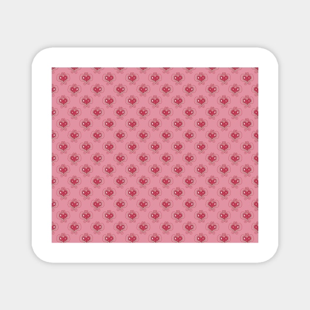 Heart Trinket Pink Pattern Magnet by saradaboru