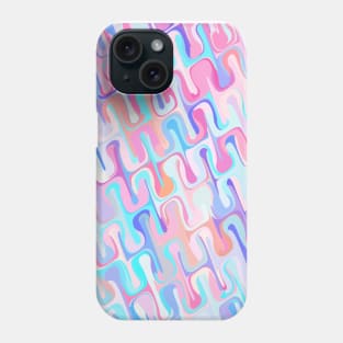 Groovy Trippy Pink and Blue Waves Phone Case