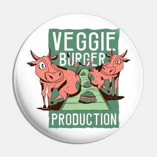 VEGGIE BURGER FUNNY Pin