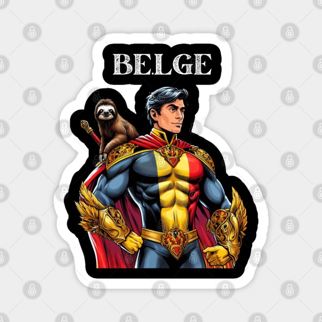 Belgian  Superhero 70s Fantasy Comic Book Hero Magnet by Woodpile