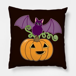 Bat and Pumpkin Pillow