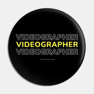 Modern Typography for Videographer Pin